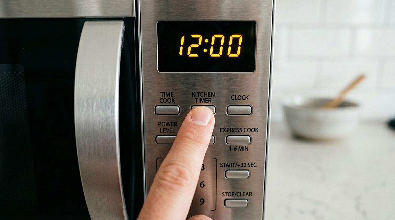 Microwave digital control panel settings