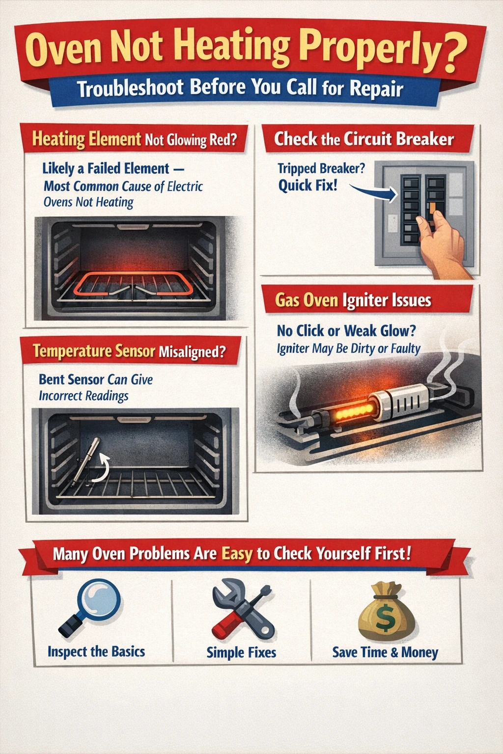Oven not heating properly troubleshooting key takeaways