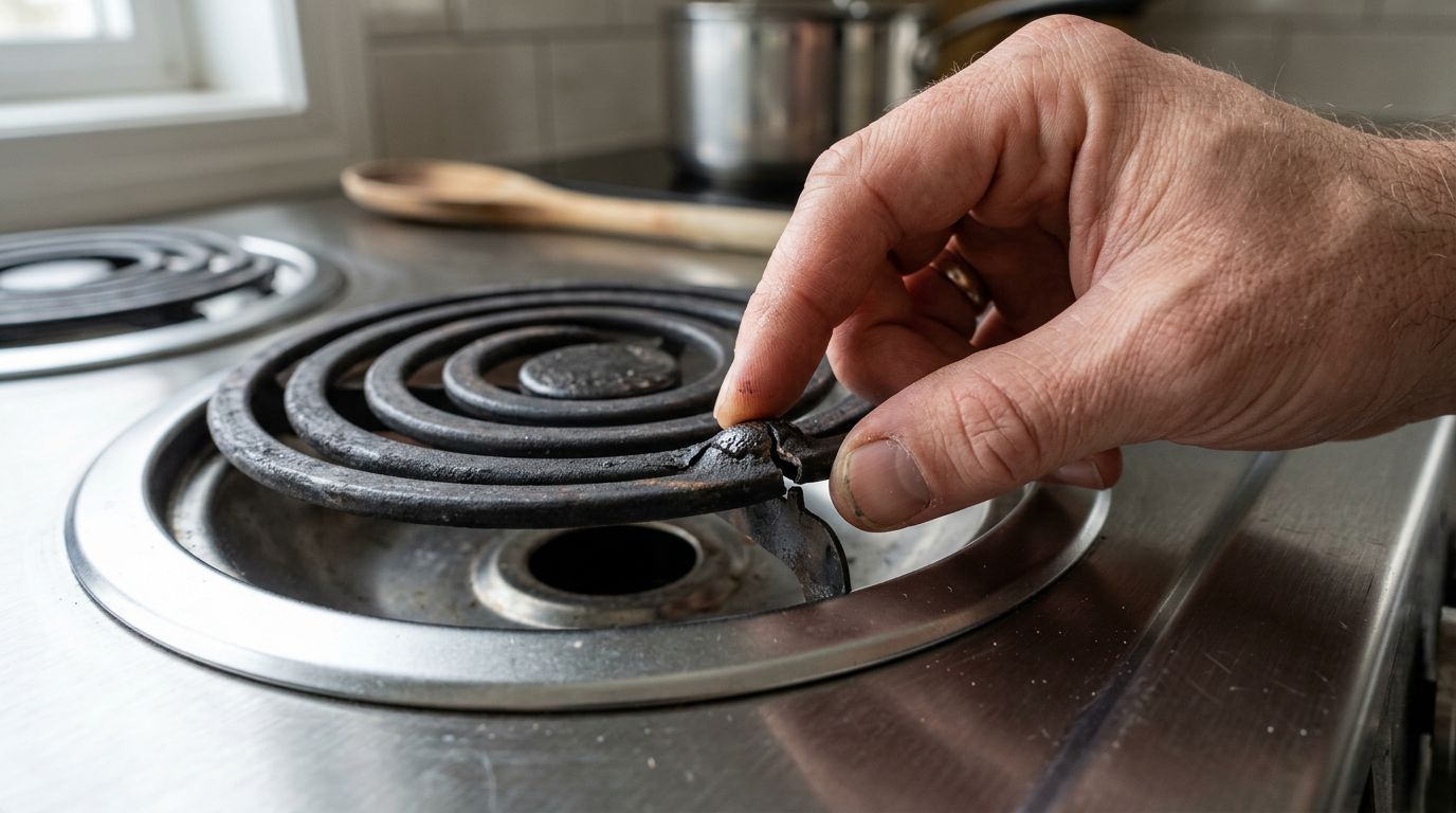 Electric stove coil element inspection