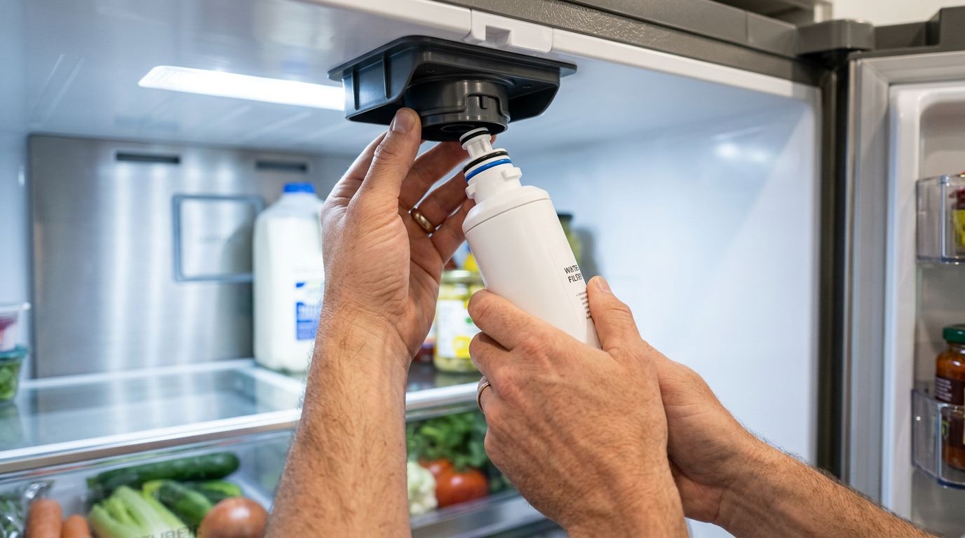 Installing new fridge water filter